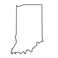 State Of Indiana Outline Indiana State Outline - High School Golf